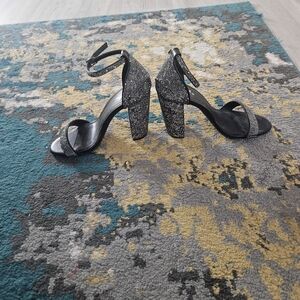 Elegant Black and Silver Women's Heels